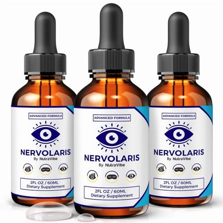 (3 Pack) Nervolaris Drops – Daily Eye Care Formula with Original Blend to Support Visual Wellness, Eye Comfort & Healthy Vision |Easy-to-Use Liquid for Everyday Use (90 Servings)