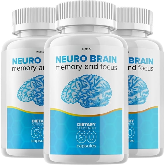 3 Pack Neuro Brain and Focus Supplement, Neuro Brain Memory Focus and Cognitive Support, Neuro Brain Pills Nootropic NeuroBrain to Boost Memor, Neuro Brain Vitamin 180 Capsules
