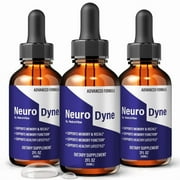3 Pack Neuro Dyne Drops   NeuroDyne Brain Formula for Memory, Focus, and Cognitive Support, Liquid for Mental Clarity, Easy 1-Drop Formula 90 Servings