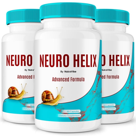 (3 Pack) Neuro Helix Natural Daily Support Blend for Nerves, Memory & Focus | NeuroHelix Easy-to-Take Capsules (180 Capsules)