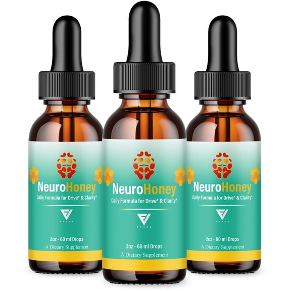 (3 Pack) Neuro Honey Advanced Formula Drops, NeuroHoney Memory Support (6oz)