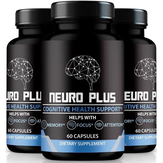 (3 Pack) Neuro Plus Brain and Focus Capsules – Premium NeuroPlus Brain Formula for Memory, Focus, and Cognitive Support, Neuro+ Pills for Mental Clarity and Concentration, Reviews (180 Capsules)