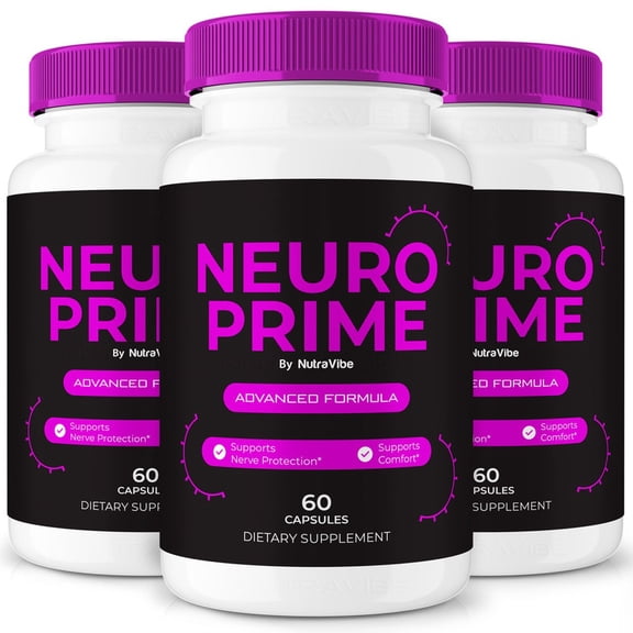 (3 Pack) Neuro Prime – Natural Daily Support Blend for Nerves, Memory & Focus | NeuroPrime Easy-to-Take Capsules (180 Capsules)