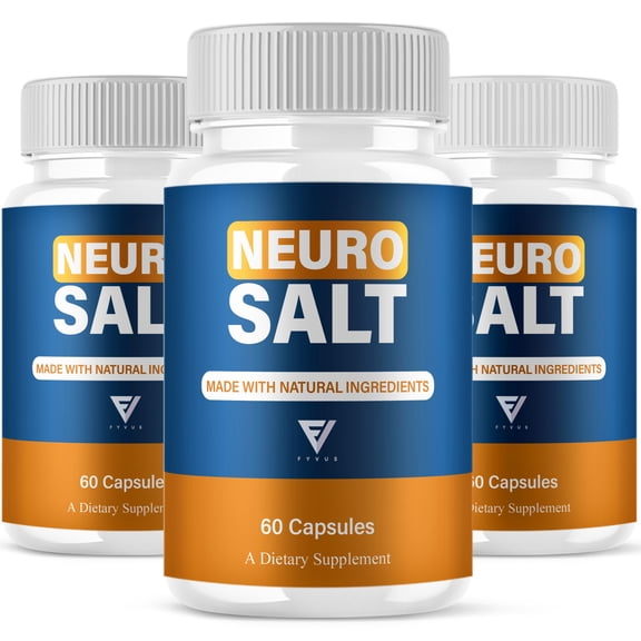 (3 Pack) Neuro Salt Capsules, Neuro Salt Nootropic Supplement (180 Capsules)