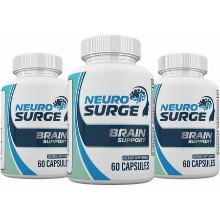 (3 Pack) Neuro Surge Brain and Memory Support Supplement, Neuro Surge Pills Premium Formula - 180 Count