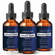 3 Pack Neuro Tyde Drops NeuroTyde Brain Formula for Memory, Focus, and Cognitive Support, Liquid for Mental Clarity, Easy 1-Drop Formula 90 Servings