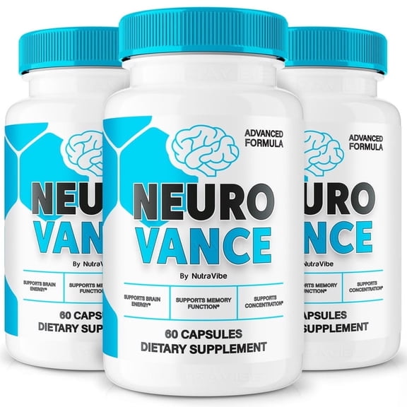 (3 Pack) Neuro Vance Daily Formula with a Natural Blend to Help Maintain Focus, Memory & Concentration | Clean, Gentle, Easy-to-Swallow Capsules for Everyday Sharpness (180 Capsules)