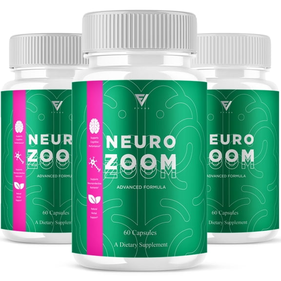 (3 Pack) Neuro Zoom Brain & Nerve Support, NeuroZoom Advanced Supplement (180 Capsules)