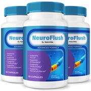 3 Pack NeuroFlush Pills   Daily Formula with a Natural Blend to Help Maintain Focus, Memory & Concentration | Clean, Gentle, Easy-to-Swallow Capsules for Everyday Sharpness 180 Capsules
