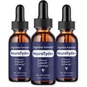 (3 Pack) NeuroTyde Nootropic Drops, NeuroTyde Brain Health Formula (6oz)