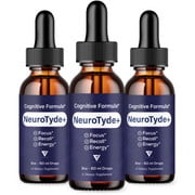 3 Pack NeuroTyde Nootropic Drops, NeuroTyde Brain Health Formula 6oz