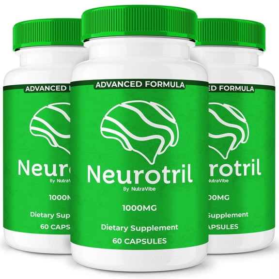 (3 Pack) Neurotril  Daily Formula with a Natural Blend to Help Maintain Focus, Memory & Concentration | Clean, Gentle, Easy-to-Swallow Neurotril Capsules for Everyday Sharpness (180 Capsules)
