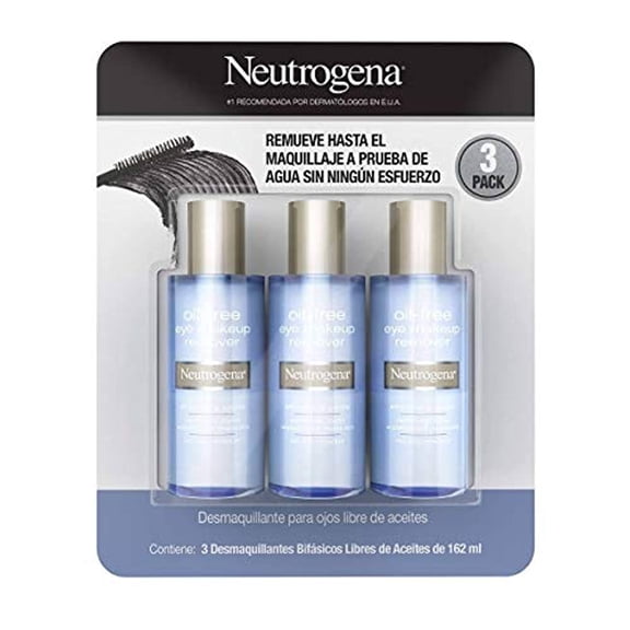 Neutrogena Cleansing Oil-Free Eye Makeup Remover, 5.5 Ounce (Pack of 3)