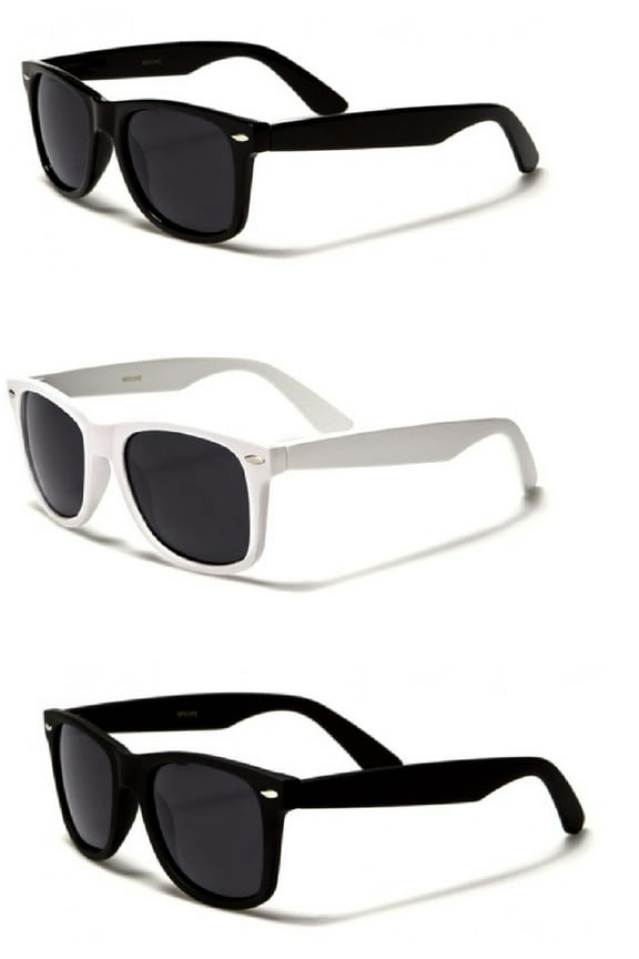 3 Pack New Polarized RETRO REWIND 1 BLACK 1 White 1 BLACK MATTE RETRO 80's Sunglasses Free Shipping