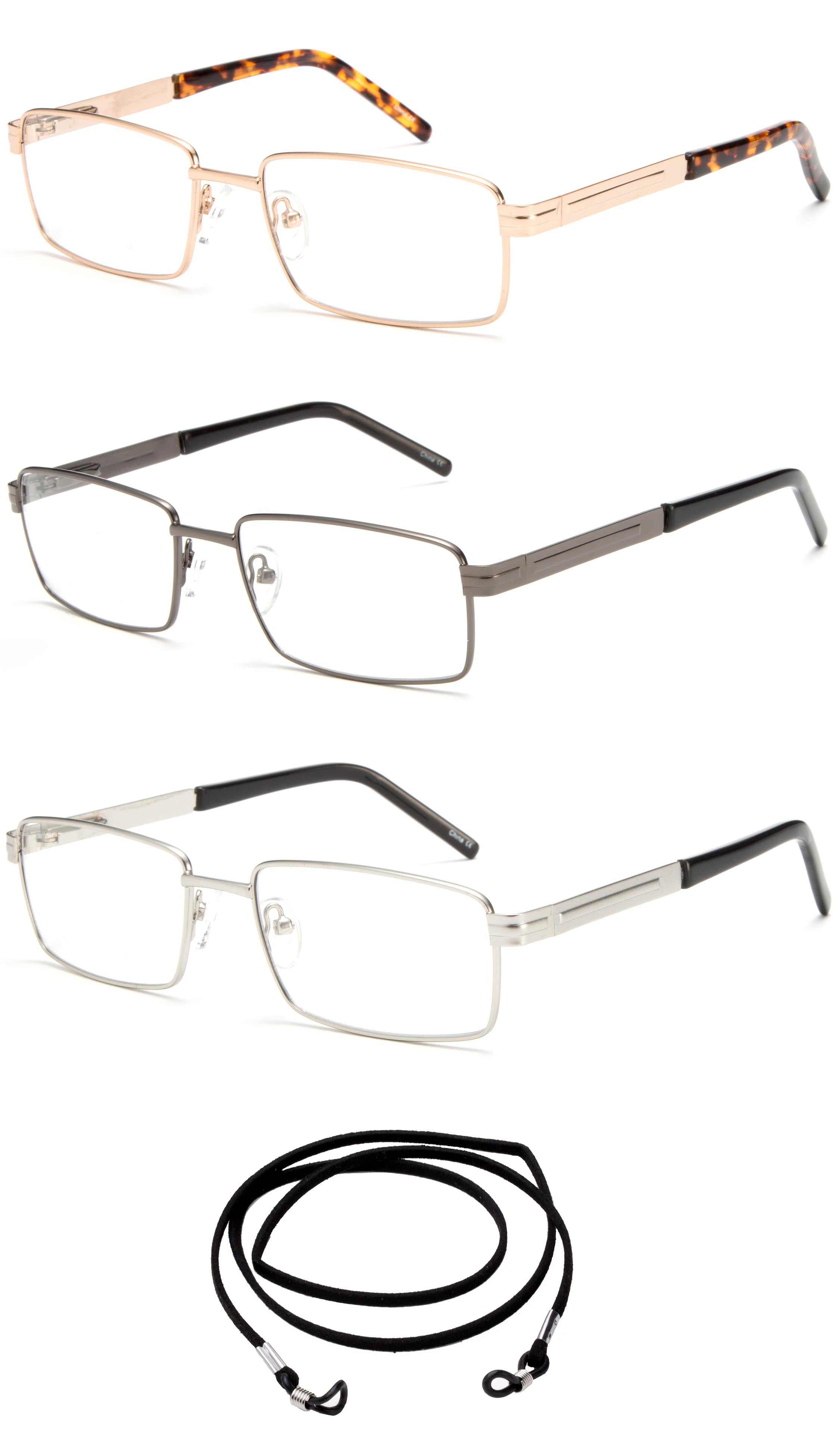Pack Newbee Fashion Light Weight Metal Frame Squared Durable - Main Image