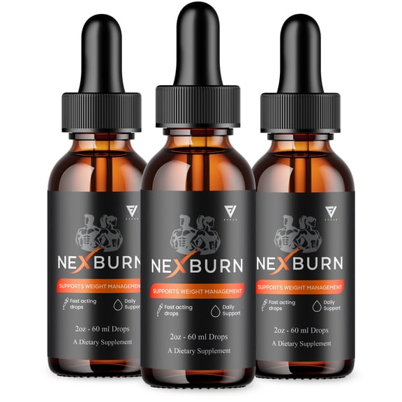 (3 Pack) Nexburn Wellness Drops, Nex Burn Weight Support Supplement (6oz)