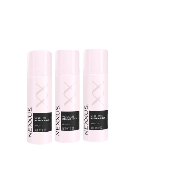 (3 Pack)  Nexxus Light Hoild Hair Mousse + Volumizing Foam - 2oz