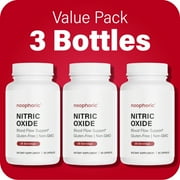 (3 Pack) Noophoric Nitric Oxide Booster - Blood Flow Supplement - L Citrulline, L Arginine, 180 Capsules