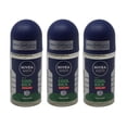 thumbnail image 1 of 3 Pack - Nivea Men Extra Dry Cool Kick Freezy Green Roll-On Deodorant, Intense Cooling Sensation, Crisp Fresh Fragrance for Active Lifestyles, 50ml, 1 of 3
