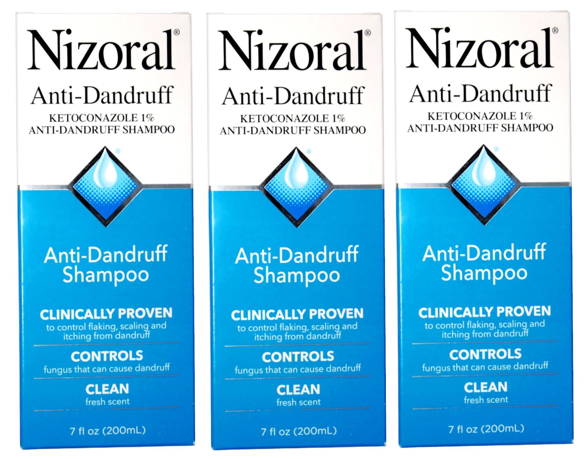 3 Pack - Nizoral Anti-Dandruff Shampoo with 1% Ketoconazole, Fresh Scent, 7 Fl Oz