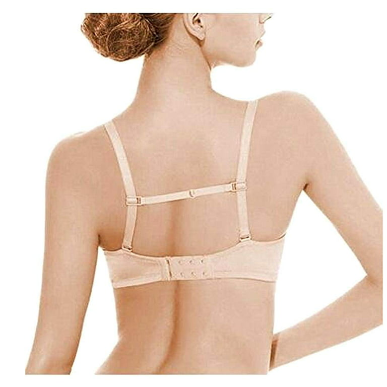uxcell Elastic Non-slip Adjustable Bra Shoulder Strap Clips Holder for  Women Apricot-2 10 mm Width at  Women's Clothing store