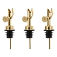 thumbnail image 1 of 3 Pack Nonrust Steel Automatic Liquor Pourers Leak proof Wine Bottles Spouts For Oil Vinegar Sturdy Kitchens Tool, 1 of 8