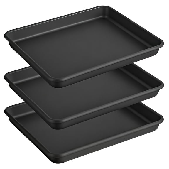 3 Pack Nonstick Baking Pan Set, Multi-purpose Cake & Cookie Sheet Pans for Homemade Baking