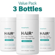 Noophoric Hair Vitamins for Women & Men - Hair Growth Supplement with Biotin, Saw Palmetto & Amino Acids, Skin & Nail Support, 270 Capsules (3 pack)