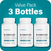 Noophoric B Complex Vitamins for Women and Men, Vitamin B Complex with Vitamin C, B Vitamins, B12, Biotin, Folate, Choline and Inositol, 180 Capsules 3-Pack