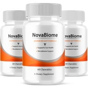 3 Pack NovaBiome Advanced Gut Formula, Nova Biom Daily Support 180 Chewables