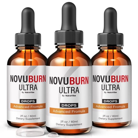 (3 Pack) NovuBurn Ultra  Natural Daily Liquid Formula Designed to Align with Fitness Goals, Support an Active Lifestyle & Body Balance | Just a Few Drops for a Fit-Focused Routine (90 Servings)