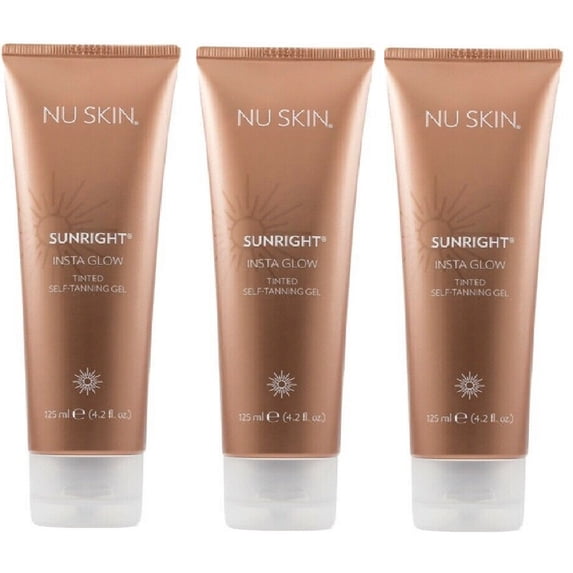 3 Pack Nu Skin Sunright INSTA GLOW Face Body Self Tanning Lotion 4.2oz
