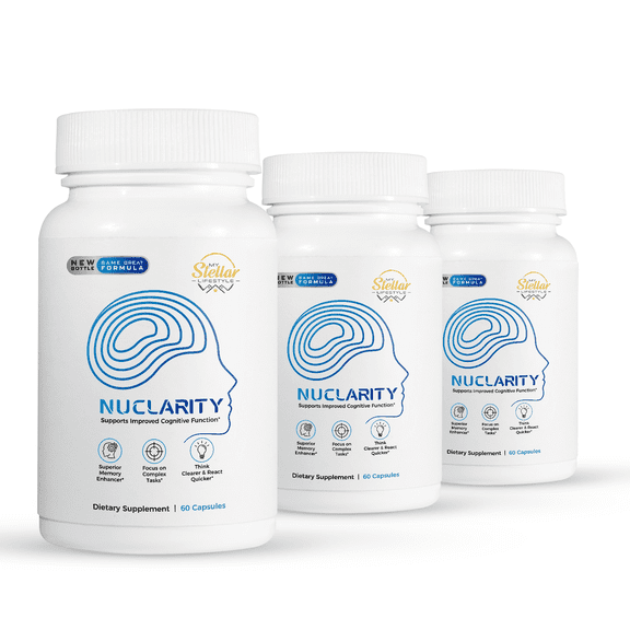 3 Pack NuClarity, supports improved cognitive function-60 Capsules x3