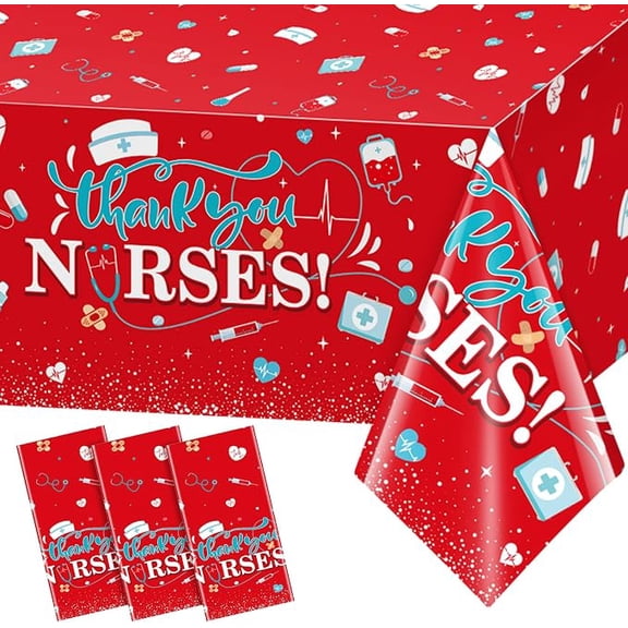 3 Pack Nurses Week 2026 Tablecloths 54 x 108 Inches