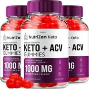 3 Pack NutriZen Keto ACV Gummies - Advanced Formula Nutri Zen Keto Plus ACV Gummies Apple Cider Vinegar Keto Nutrizen ACV Gummies Dietary Supplement Reviews Men Women 180 Gummies