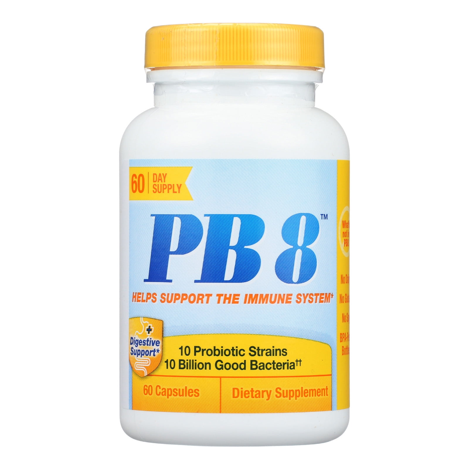 3 Pack Nutrition Now Immune System Support, Pb8, 60 Capsules each