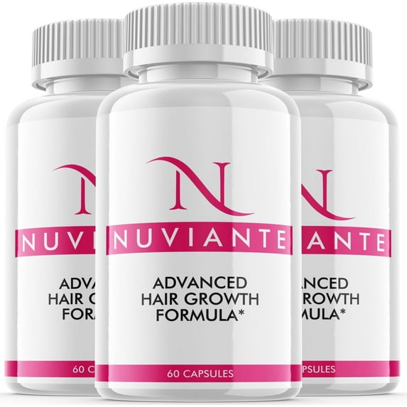 (3 Pack) Nuviante - Dietary Supplement for Hair Support - Revive and Nourish Hair Growth Advanced Formula - Boost Shine & Thickness - 180 Capsules