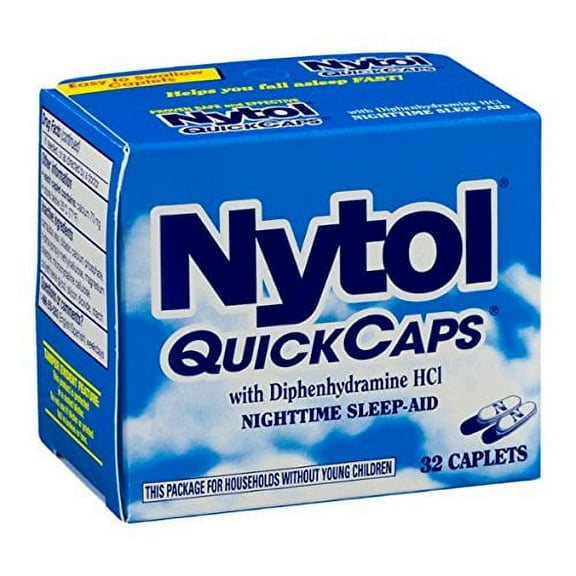 3 Pack - Nytol Nighttime Sleep Aid Quick Capsules 32 Each