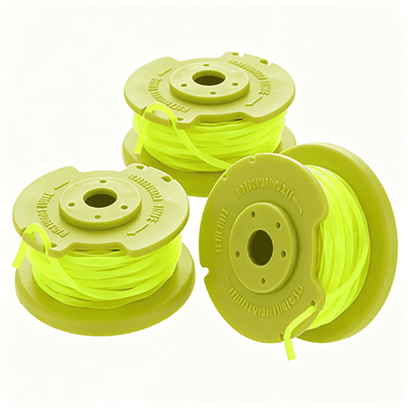 3 Pack 0.080 Inch Twisted Line and Spool Replacement for 18V 24V 40V Compatible with Ryobi One PLUS+AC80RL3