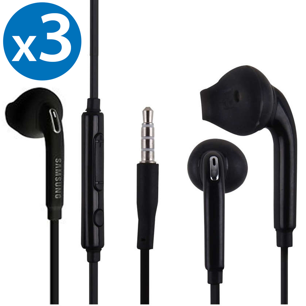 3-Pack OEM Original Earbud Earphone Headset Headphones With Remote for Samsung Galaxy S6 edge S7 edge Galaxy S8 Galaxy S9 Galaxy S8+ Galaxy S9+ Plus Galaxy Note 8 Note 9 EO-EG920LW sold by FREEDOMTECH - image 1 of 6