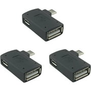 3 Pack OTG Cable Adapter for Fire TV Stick 4K Max/Cube/Lite,Powered Micro USB to USB OTG Adapter Compatible Android Smartphones,Tablets,Host Devices etc