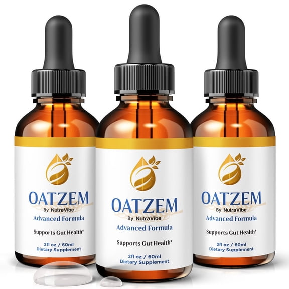 (3 Pack) Oatzem Natural Daily Liquid Formula Designed to Align with Fitness Goals, Support an Active Lifestyle & Body Balance | Just a Few Drops for a Fit-Focused Routine (90 Servings)