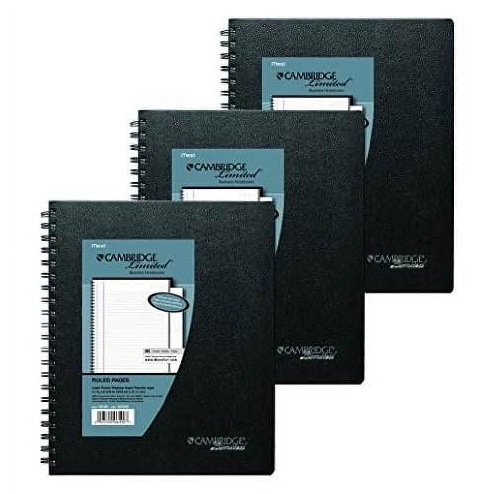 3 Pack Of Cambridge Business Notebook With Pocket, Hardbound, 8.5 X 11