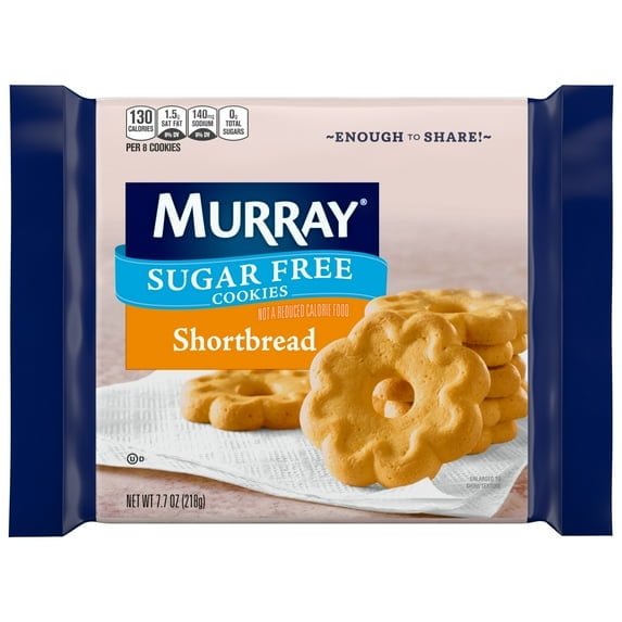 3 Pack Of Murray Sugar Free Shortbread Cookies – 7.7 oz Share Pack, Buttery & Zero Sugar