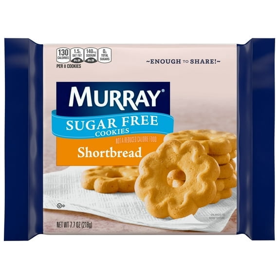 3 Pack Of Murray Sugar Free Shortbread Cookies – 7.7 oz Share Pack, Buttery & Zero Sugar