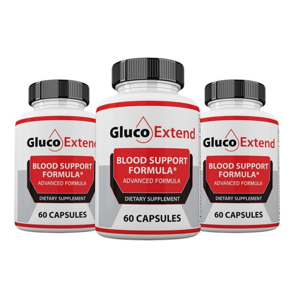 (3 Pack) Official Gluco Extend Capsules, GlucoExtend Circulation Support, 180 Capsules