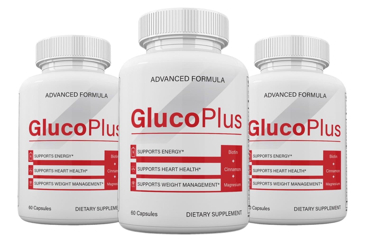 (3 Pack) Official Gluco Plus Capsules, Gluco Plus Blood Balance Premium ...