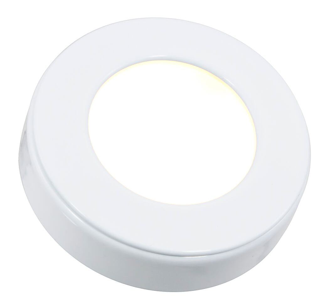 White Dimmable LED Puck Light Kit with Zinc Alloy Housing