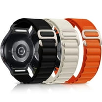 3 Pack One Click No Gap Nylon Sport Band Compatible with Samsung Galaxy Watch 6/5/4/7 Band 40mm 44mm/Galaxy Watch 6/4 Classic Bands 47mm 43mm 46mm 42mm/Watch 5 Pro Band 45mm