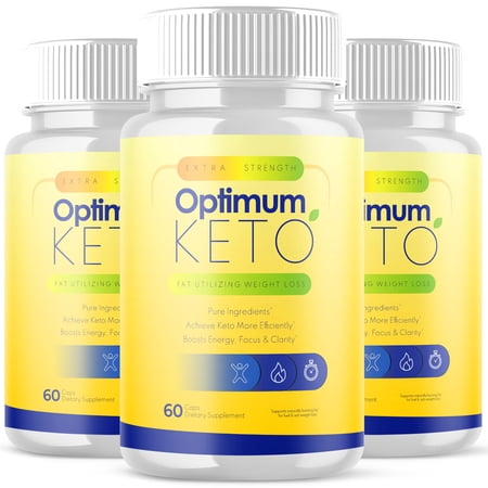 (3 Pack) Optimum Keto - Supplement for Weight Loss - Energy & Focus Boosting Dietary Supplements for Weight Management & Metabolism - Advanced Fat Burn Raspberry Ketones Pills - 180 Capsules